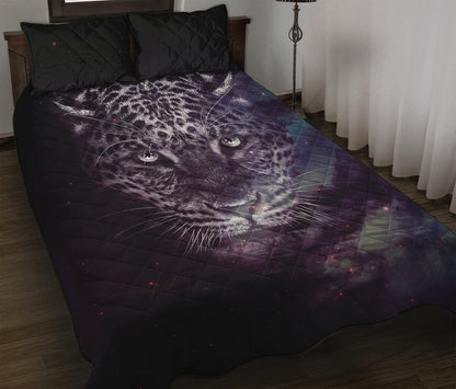 Galaxy Jaguar Print Quilt Bed Set