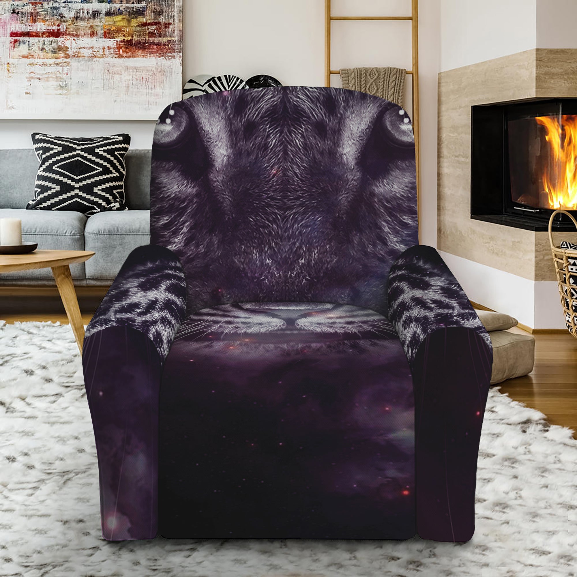 Galaxy Jaguar Print Recliner Slipcover