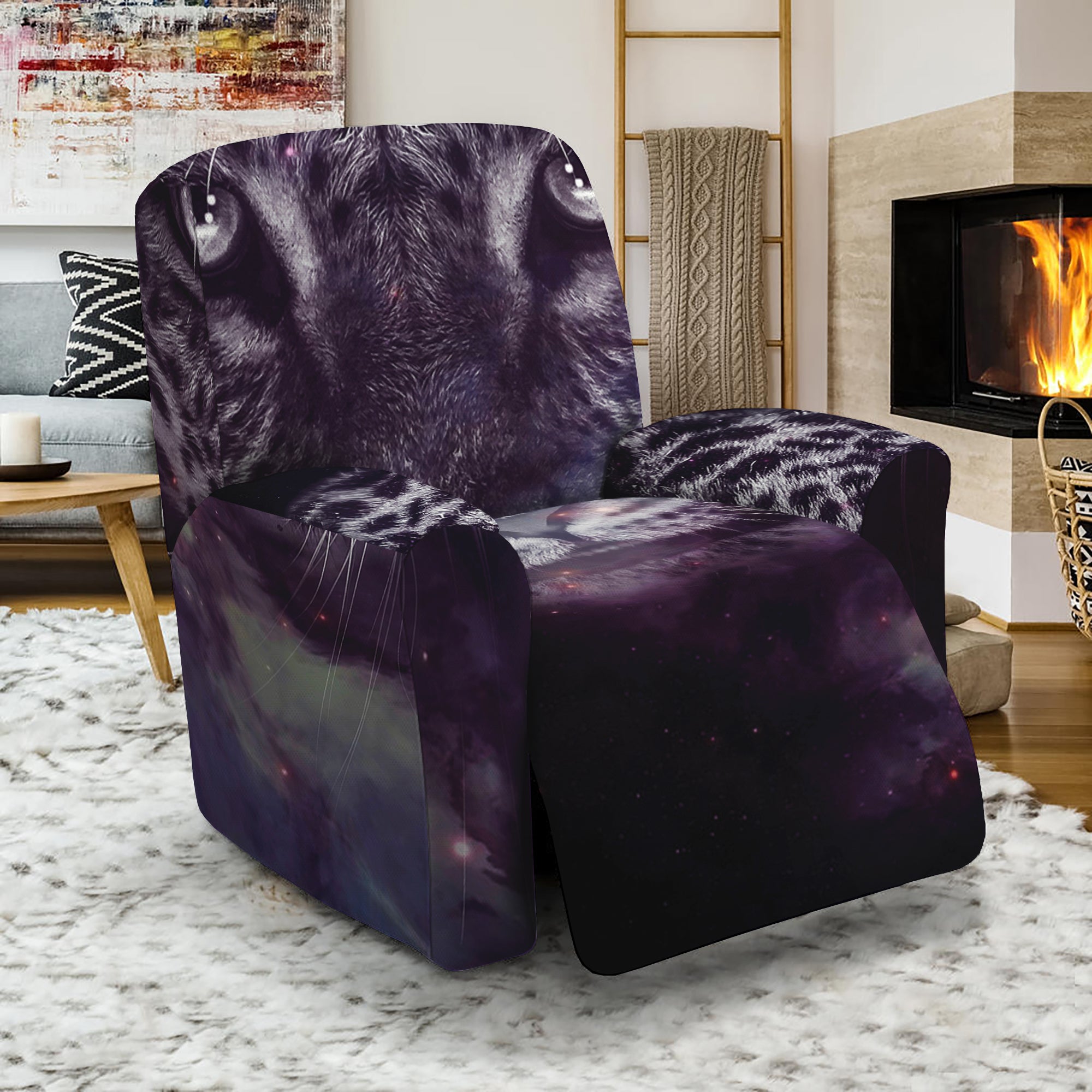 Galaxy Jaguar Print Recliner Slipcover