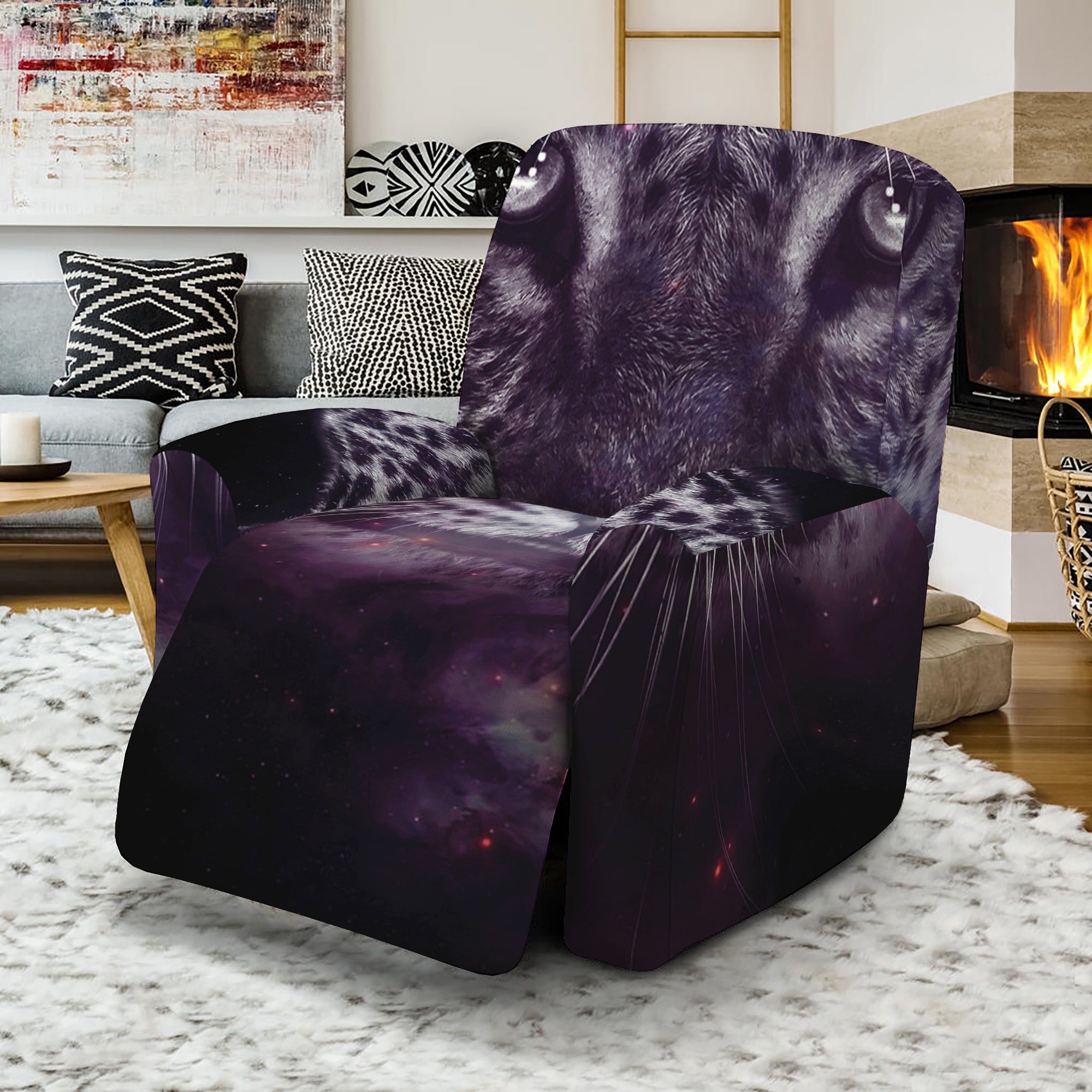 Galaxy Jaguar Print Recliner Slipcover