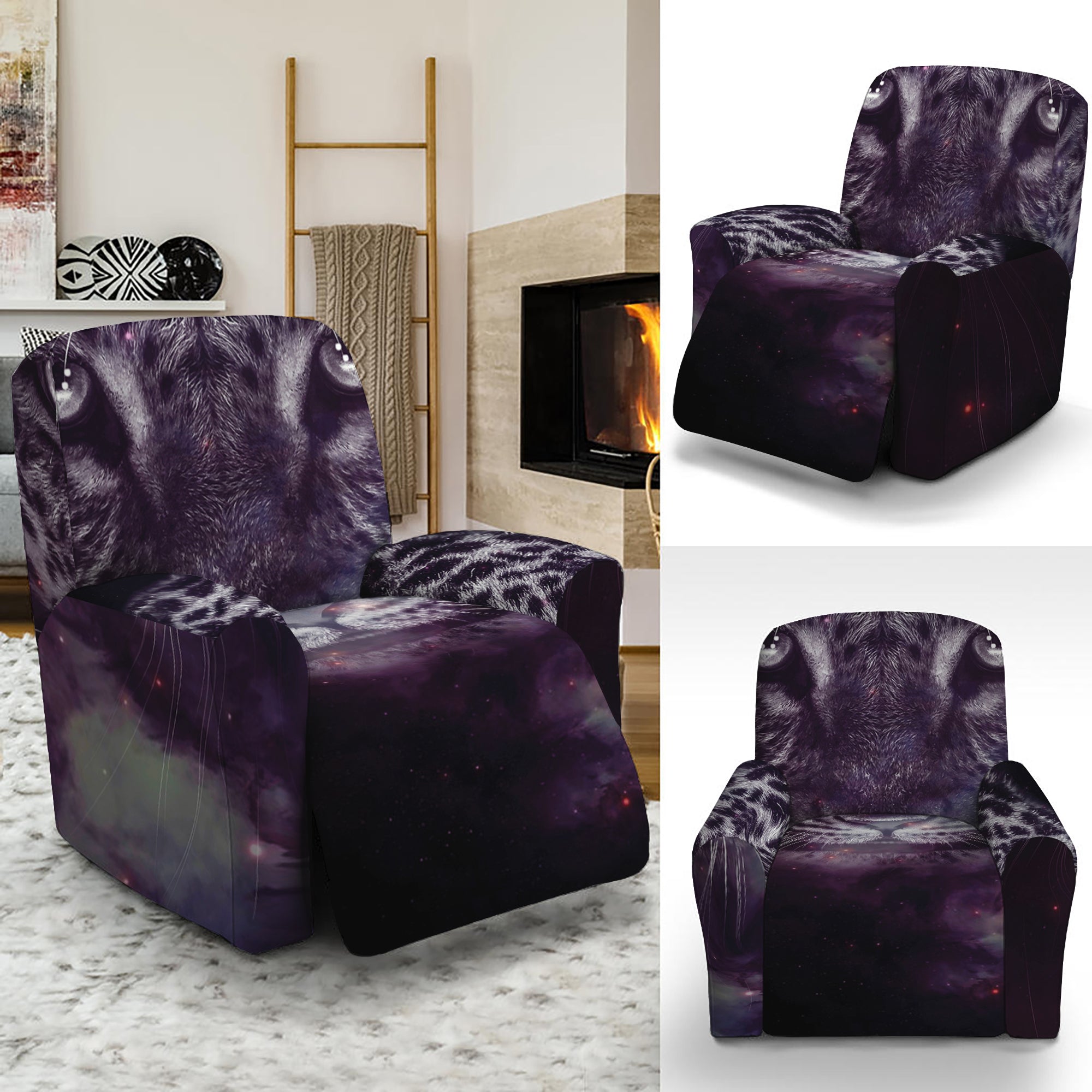 Galaxy Jaguar Print Recliner Slipcover