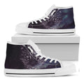 Galaxy Jaguar Print White High Top Sneakers
