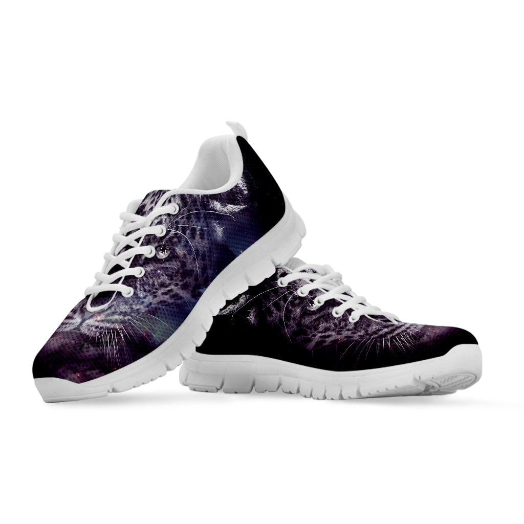 Galaxy Jaguar Print White Sneakers