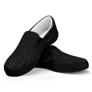 Galaxy Lightspeed Print Black Slip On Shoes