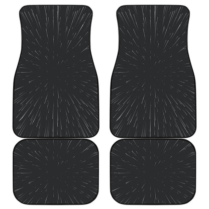Galaxy Lightspeed Print Front and Back Car Floor Mats