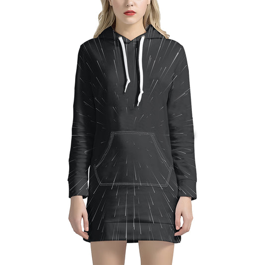 Galaxy Lightspeed Print Hoodie Dress