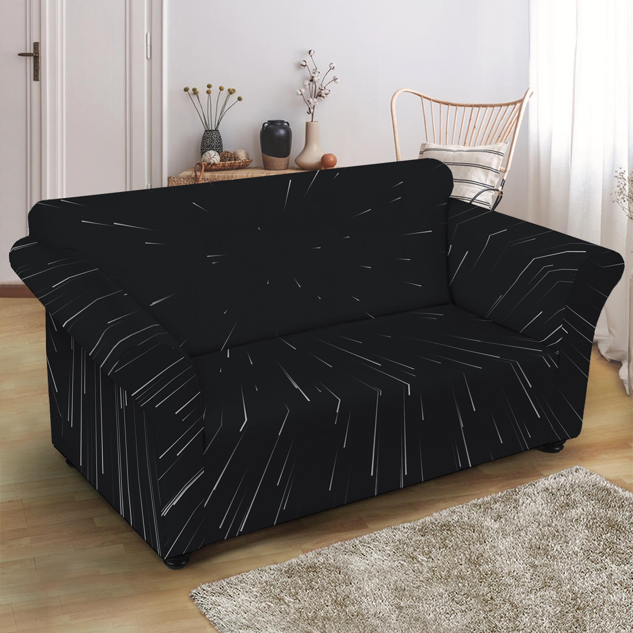 Galaxy Lightspeed Print Loveseat Slipcover