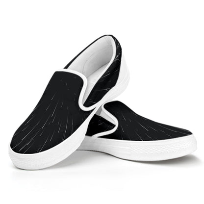 Galaxy Lightspeed Print White Slip On Shoes