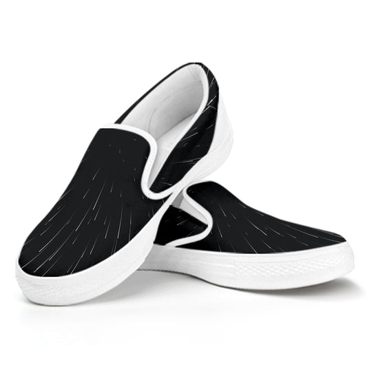 Galaxy Lightspeed Print White Slip On Shoes
