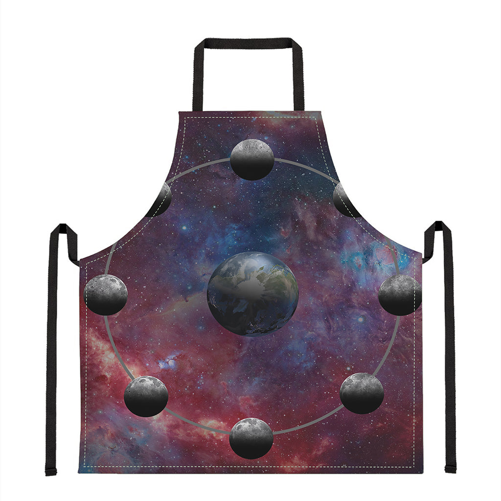 Galaxy Lunar Phase Print Apron