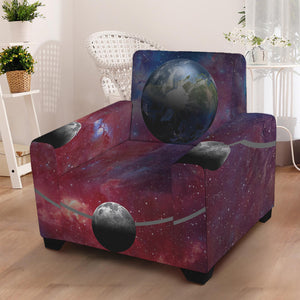 Galaxy Lunar Phase Print Armchair Slipcover