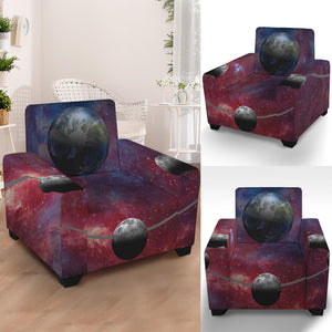 Galaxy Lunar Phase Print Armchair Slipcover