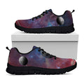 Galaxy Lunar Phase Print Black Running Shoes
