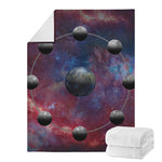 Galaxy Lunar Phase Print Blanket