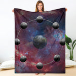 Galaxy Lunar Phase Print Blanket