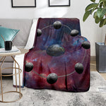 Galaxy Lunar Phase Print Blanket