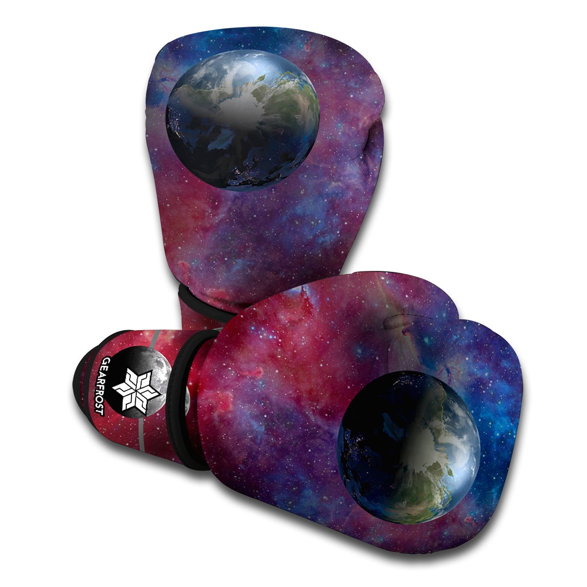 Galaxy Lunar Phase Print Boxing Gloves
