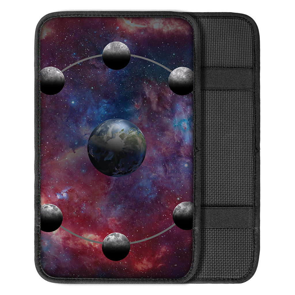 Galaxy Lunar Phase Print Car Center Console Cover