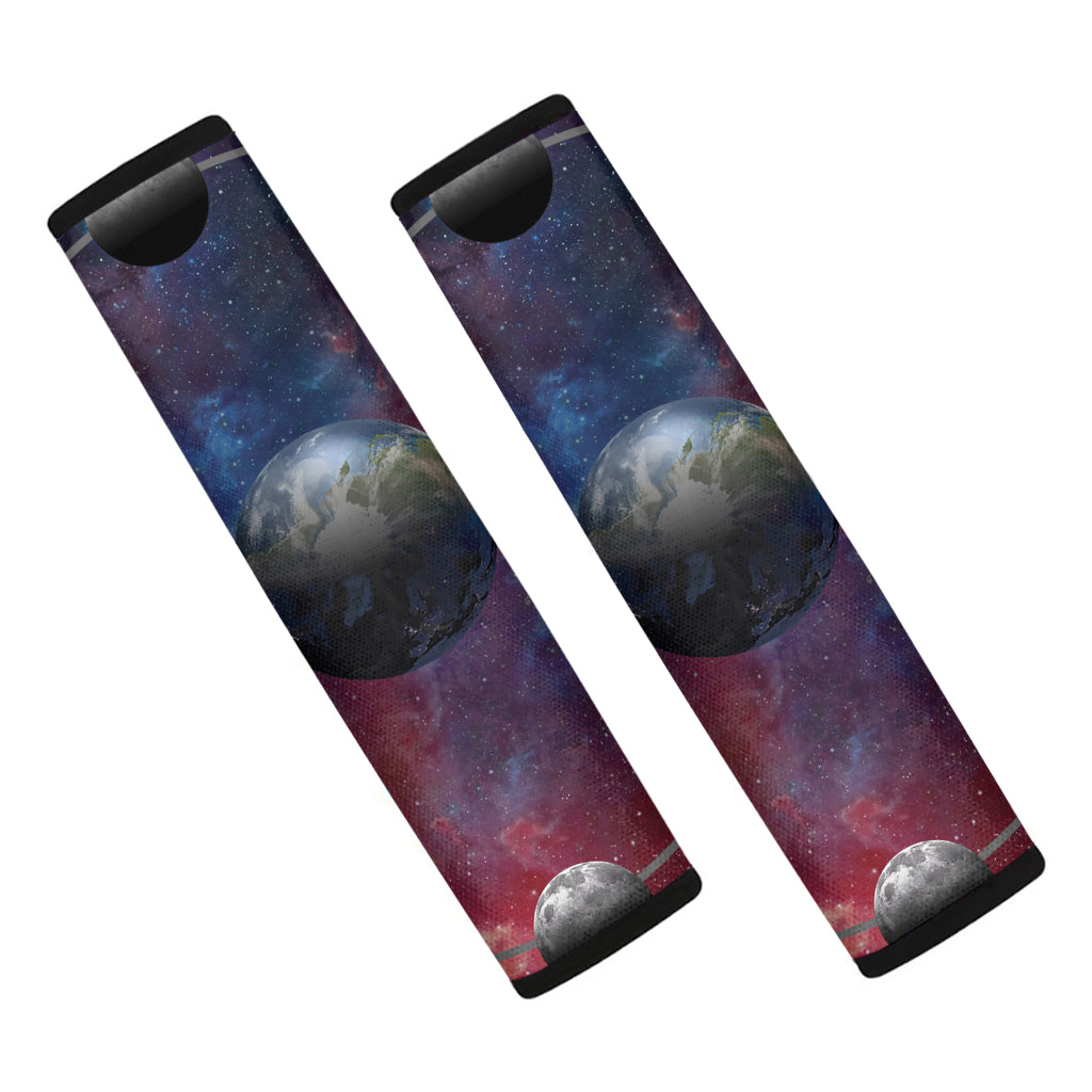Galaxy Lunar Phase Print Car Seat Belt Covers