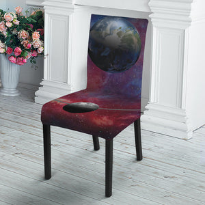 Galaxy Lunar Phase Print Dining Chair Slipcover