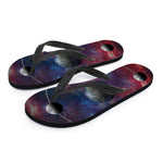 Galaxy Lunar Phase Print Flip Flops