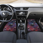 Galaxy Lunar Phase Print Front and Back Car Floor Mats