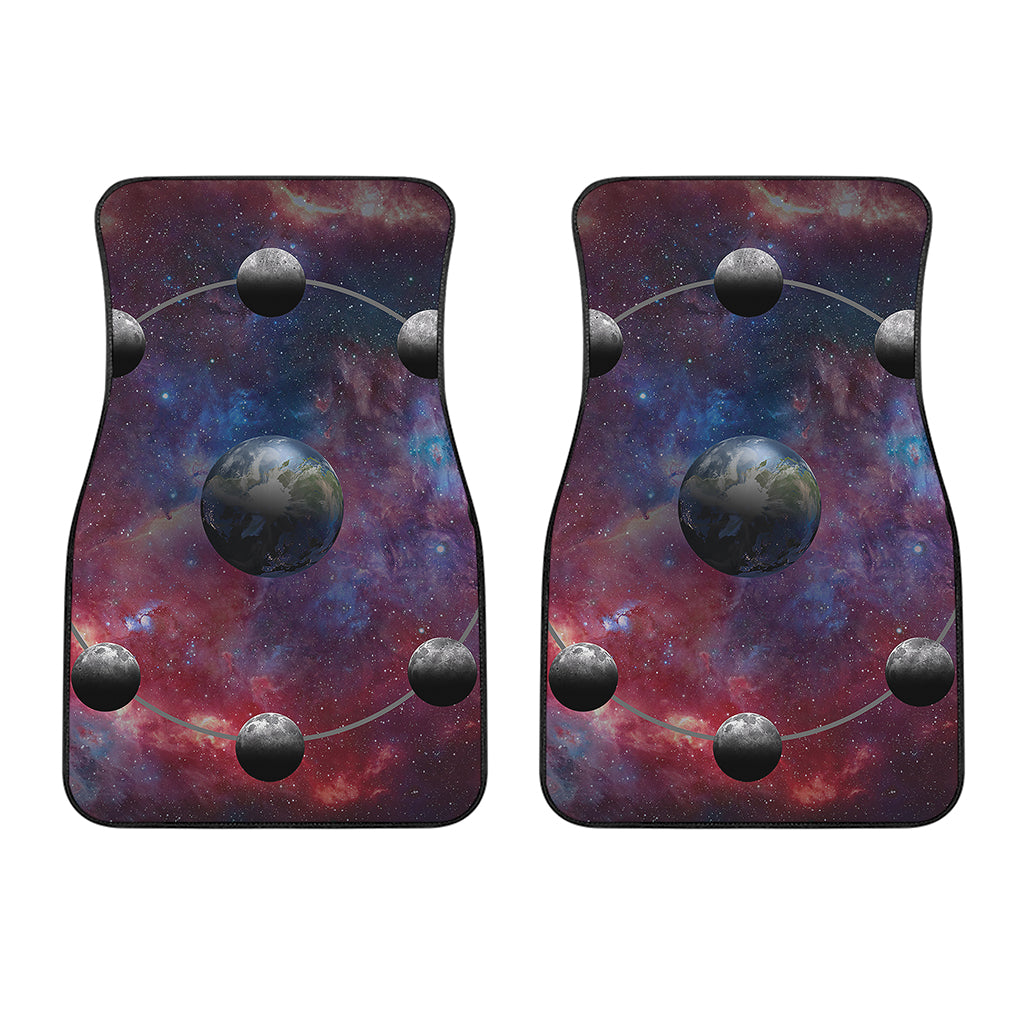 Galaxy Lunar Phase Print Front Car Floor Mats