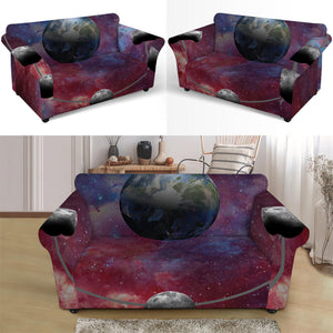 Galaxy Lunar Phase Print Loveseat Slipcover