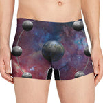 Galaxy Lunar Phase Print Men's Boxer Briefs