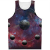 Galaxy Lunar Phase Print Men's Tank Top