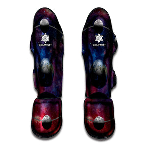 Galaxy Lunar Phase Print Muay Thai Shin Guard