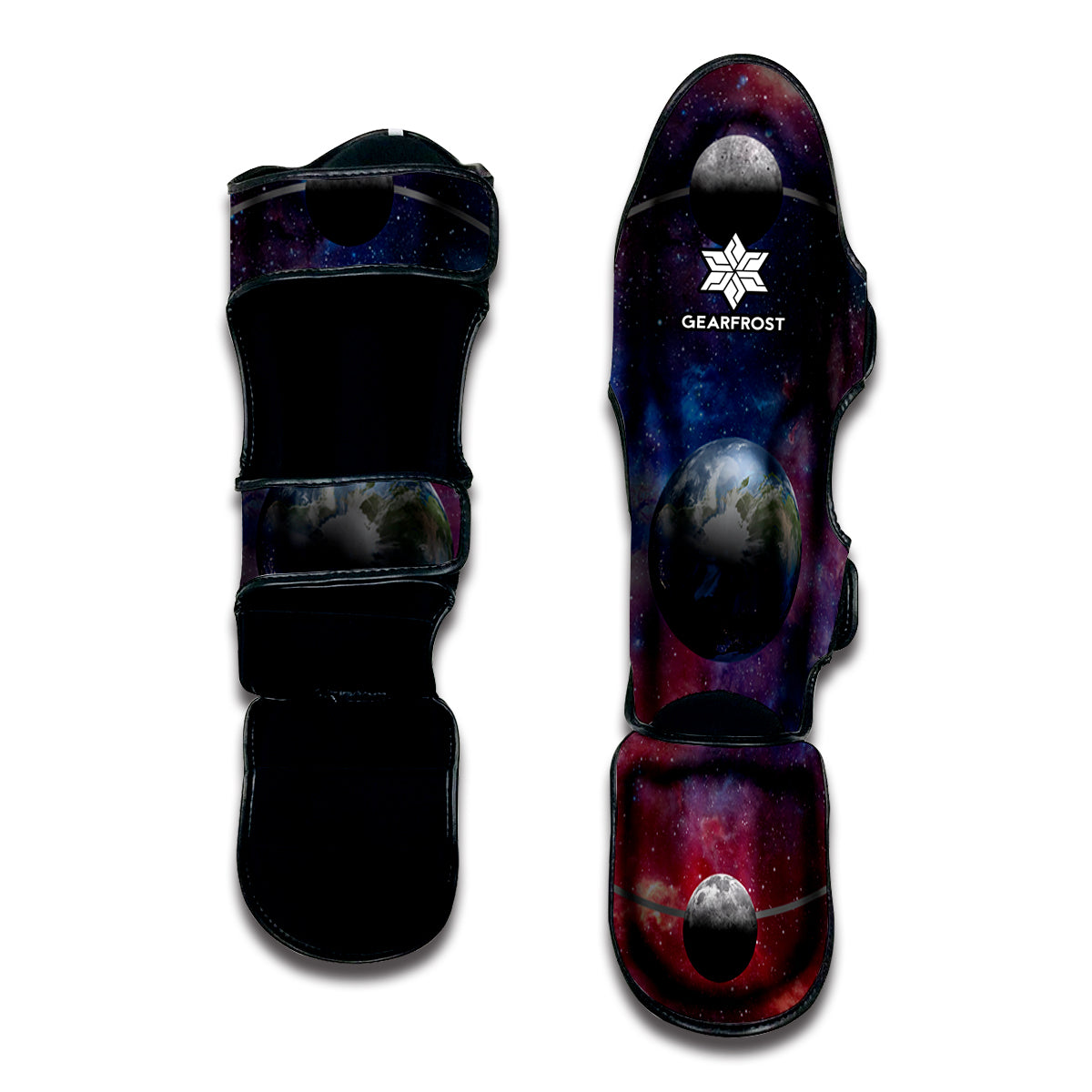 Galaxy Lunar Phase Print Muay Thai Shin Guard