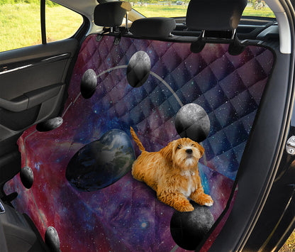 Galaxy Lunar Phase Print Pet Car Back Seat Cover