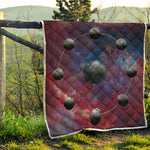 Galaxy Lunar Phase Print Quilt