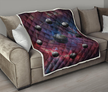 Galaxy Lunar Phase Print Quilt