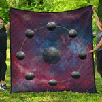Galaxy Lunar Phase Print Quilt