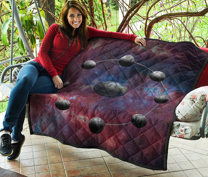 Galaxy Lunar Phase Print Quilt