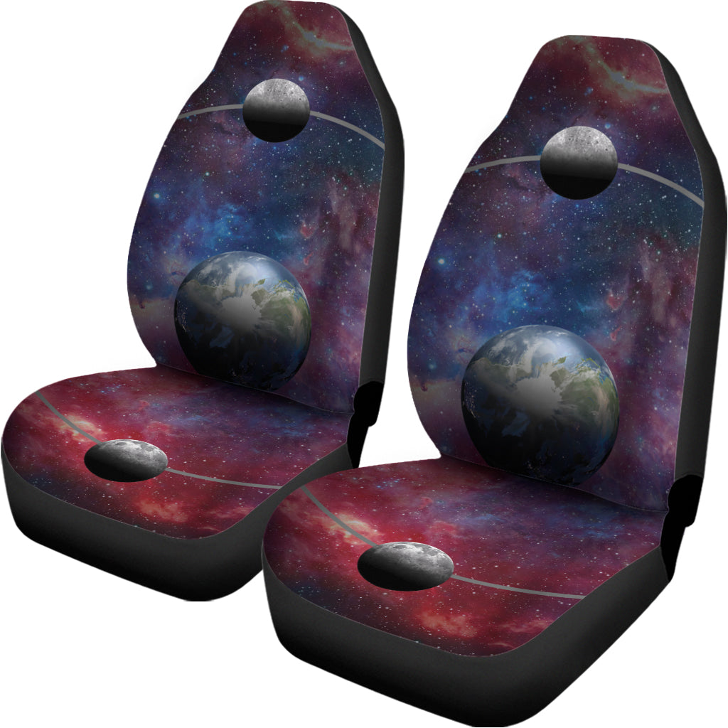 Galaxy Lunar Phase Print Universal Fit Car Seat Covers