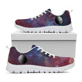 Galaxy Lunar Phase Print White Running Shoes