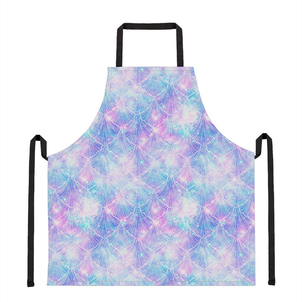 Galaxy Mermaid Scales Pattern Print Apron