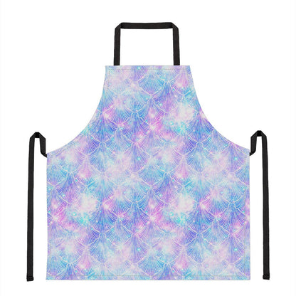 Galaxy Mermaid Scales Pattern Print Apron
