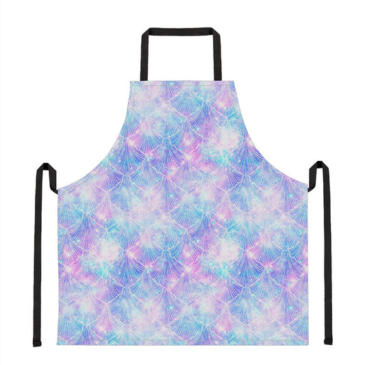 Galaxy Mermaid Scales Pattern Print Apron