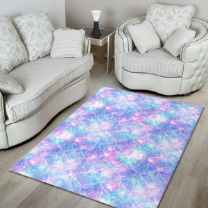 Galaxy Mermaid Scales Pattern Print Area Rug GearFrost