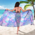 Galaxy Mermaid Scales Pattern Print Beach Sarong Wrap