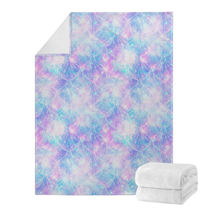 Galaxy Mermaid Scales Pattern Print Blanket