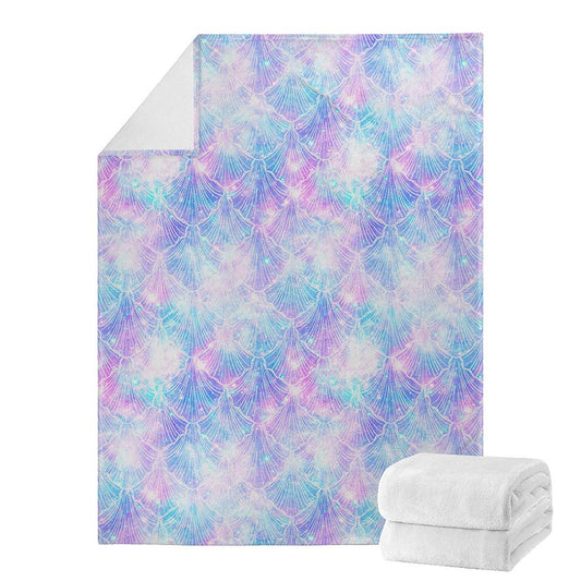 Galaxy Mermaid Scales Pattern Print Blanket