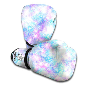 Galaxy Mermaid Scales Pattern Print Boxing Gloves