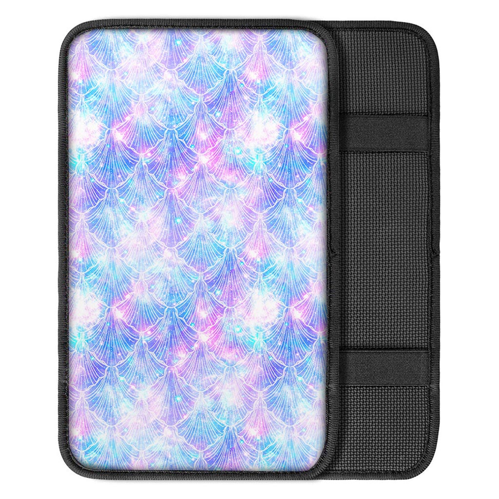 Galaxy Mermaid Scales Pattern Print Car Center Console Cover