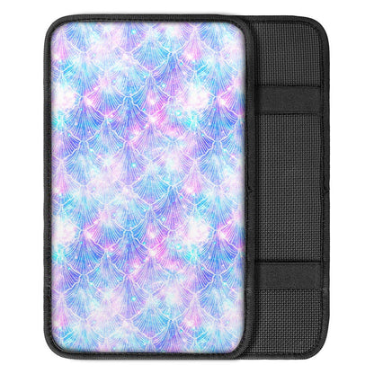 Galaxy Mermaid Scales Pattern Print Car Center Console Cover