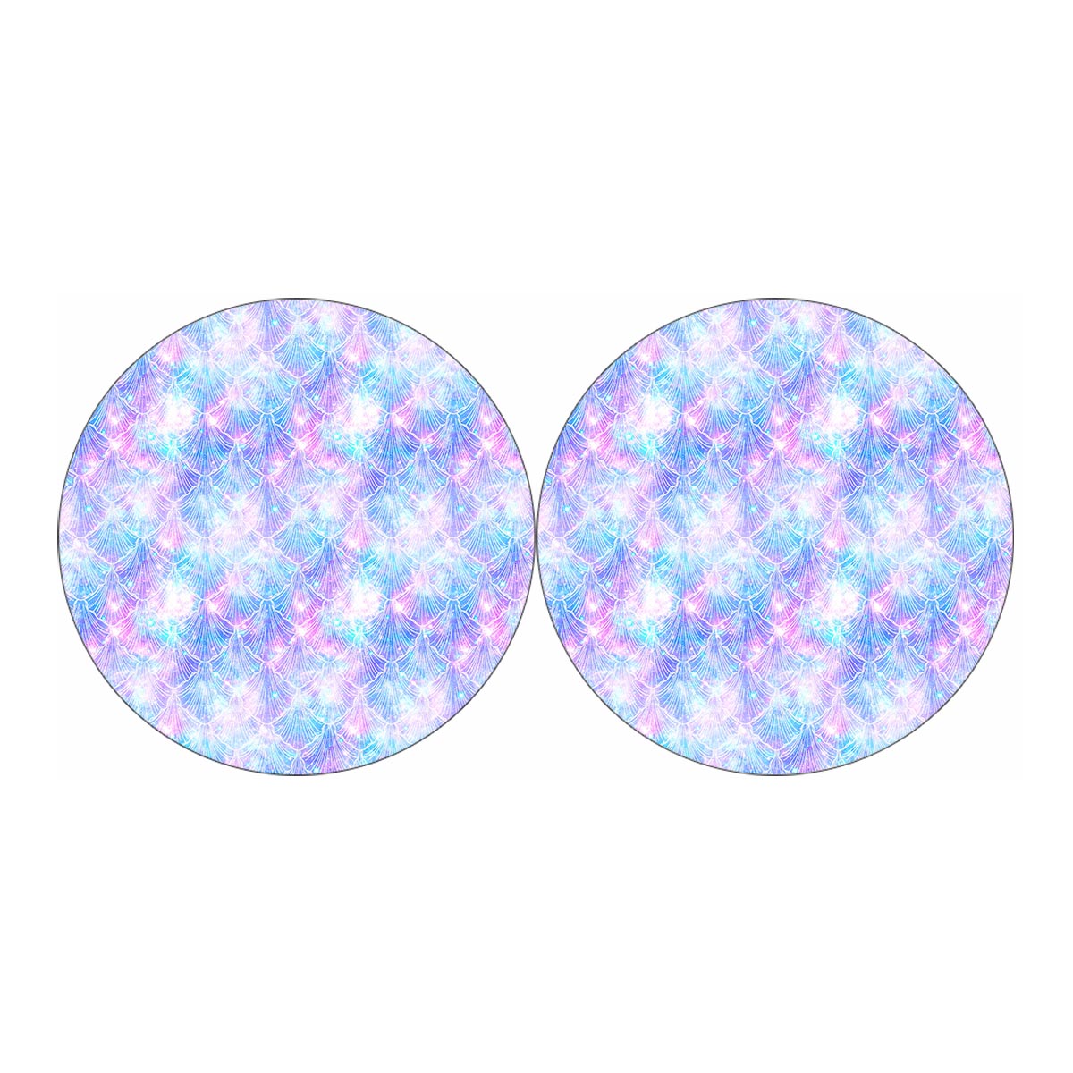 Galaxy Mermaid Scales Pattern Print Car Coasters